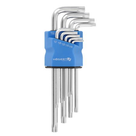 Alte scule și unelte - Set 9 chei lungi Torx Högert Technik, T10–T50
