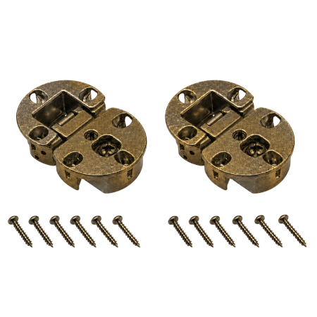 FERONERIE SI ACCESORII MOBILĂ - Set balamale GTV Flap pentru piston cu ulei VIM, ușă rabatabilă cu deschidere în jos, 2 bucăți, auriu antichizat