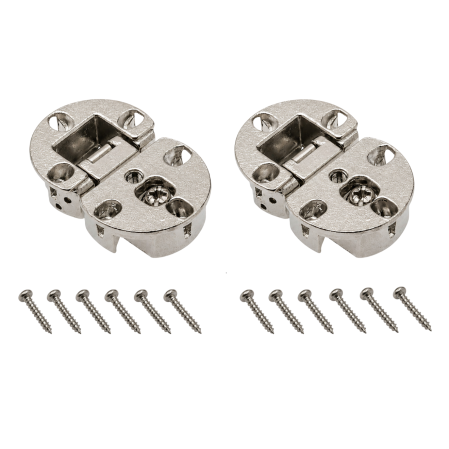 FERONERIE SI ACCESORII MOBILĂ - Set balamale GTV Flap pentru piston cu ulei VIM, ușă rabatabilă cu deschidere în jos, 2 bucăți, nichel
