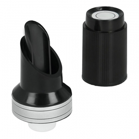 Accesorii bar - Set dispozitiv pentru turnat vin si dop, negru