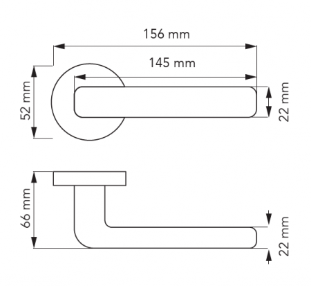 Set maner usa cu cilindru Dora Knurling, cu rozeta rotunda, finisaj negru mat CB [1]