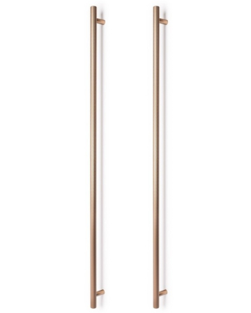 FERONERIE SI ACCESORII USI - Set manere spatiale double Boto Big, finisaj alama cava periata, L:1122 mm