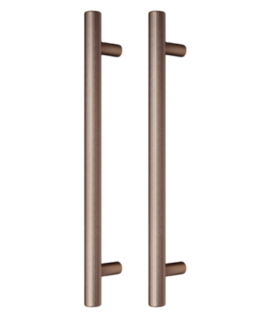 Manere usi - Set manere spatiale double Boto Big, finisaj bronz periat, L:418 mm