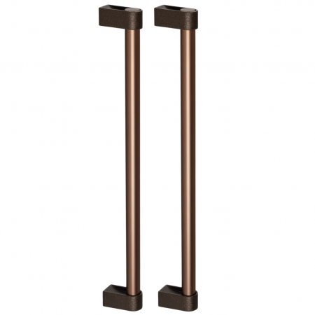 Manere spatiale - Set manere spatiale double Casey Big, finisaj maro metalic texturat / bronz mat, L:448 mm