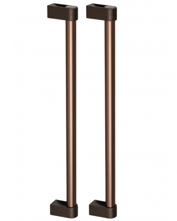 Manere spatiale - Set manere spatiale double Casey Big, finisaj maro metalic texturat / bronz mat, L:768 mm