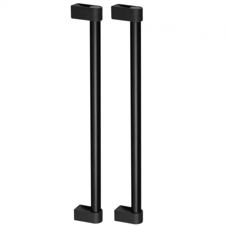 Manere spatiale - Set manere spatiale double Casey Big, finisaj negru lava texturat / negru mat, L:448 mm