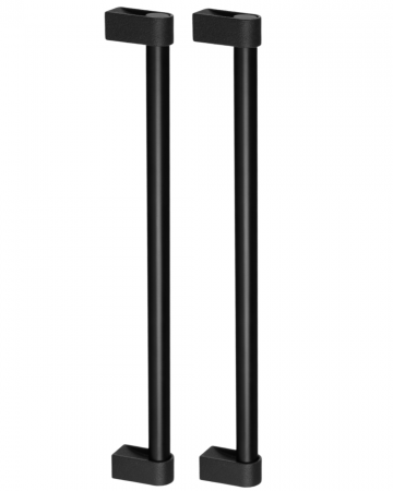 Manere spatiale - Set manere spatiale double Casey Big, finisaj negru lava texturat / negru mat, L:768 mm