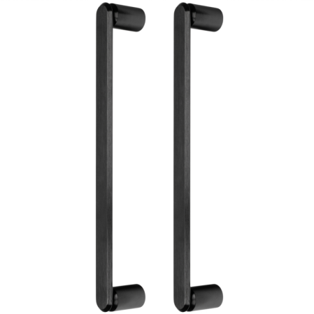 FERONERIE ȘI ACCESORII UȘI - Set manere spatiale double Fase Big, finisaj negru periat, L:348 mm