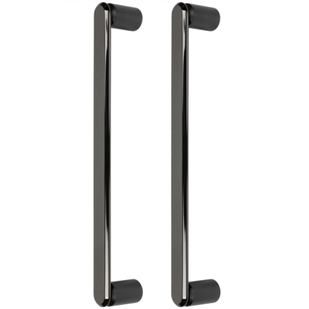 Mânere uși - Set manere spatiale double Fase Big, finisaj negru titan lustruit, L:348 mm