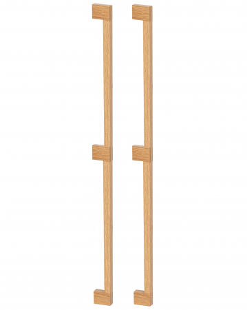Manere spatiale - Set manere spatiale double Hako Big, finisaj stejar, L:1005 mm