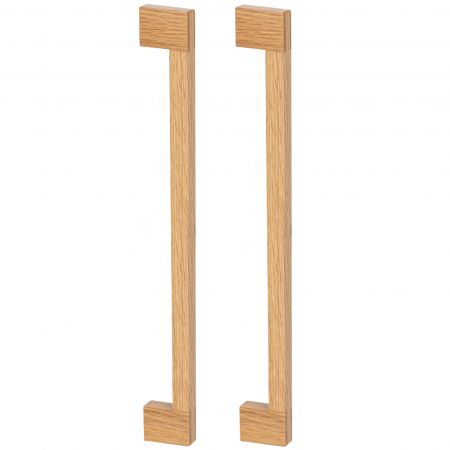 Manere spatiale - Set manere spatiale double Hako Big, finisaj stejar, L:525 mm