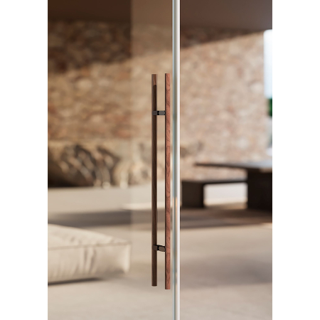 Set manere spatiale double Kumo Wood Big One, finisaj nuc / negru titan, L:878 mm [3]