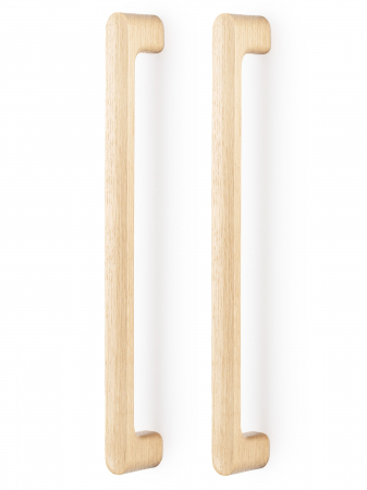 Manere spatiale - Set manere spatiale double Luv Wood Big, finisaj natur, L:418,5 mm