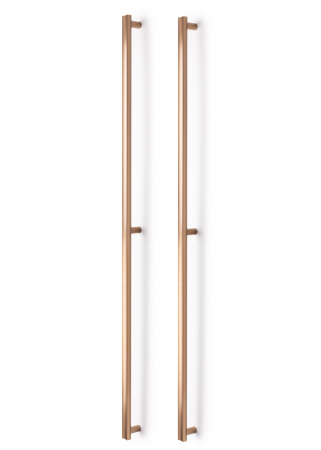 Manere si butoni - Set manere spatiale double Moon, finisaj alama cava periata, L:1096 mm
