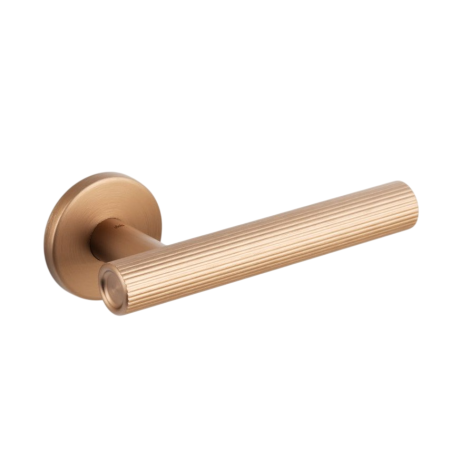 Mânere ușă cameră - Set mânere ușă interior Boto Viefe, alamă cava periată