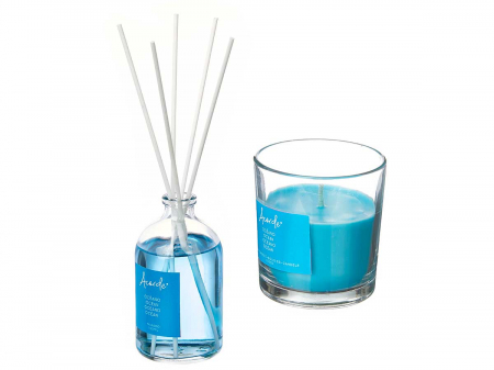 Accesorii diverse - Set odorizant camera lichid 100 ml si lumanare 30 h, ocean
