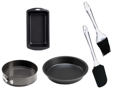 Platouri, tavi si cosuri paine - Set pentru patiserie compus din 3 tavi, pensula si spatula