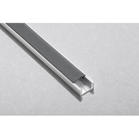 Set profil LED aplicat Glax Mini GTV, din aluminiu, argintiu, cu dispersor negru, 3 m - GTV [3]