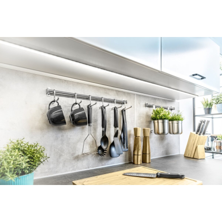 Set profil LED aplicat Glax Mini GTV, din aluminiu, negru mat, cu dispersor opac, 3 m [3]
