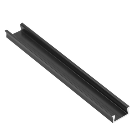 Set profil LED aplicat Glax Mini GTV, din aluminiu, negru mat, cu dispersor opac, 3 m [4]