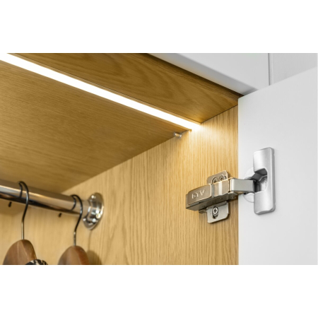 Set profil LED încastrat Glax GTV, argintiu, cu dispersor alb mat, 2 m [2]