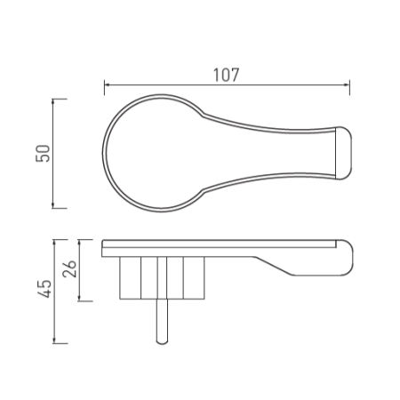 Ștecher electric GTV, plat, unghiular,16 A, 250 V, alb [1]