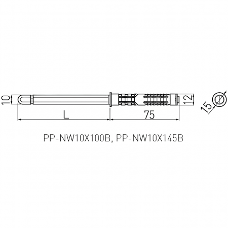 Suport ascuns pentru polita, maro, 10X145 mm [2]