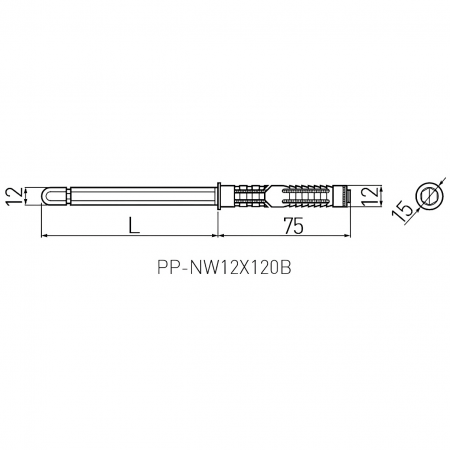 Suport ascuns pentru polita, maro, 12X120 mm [2]