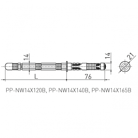 Suport ascuns pentru polita, maro, 14X120 mm [2]