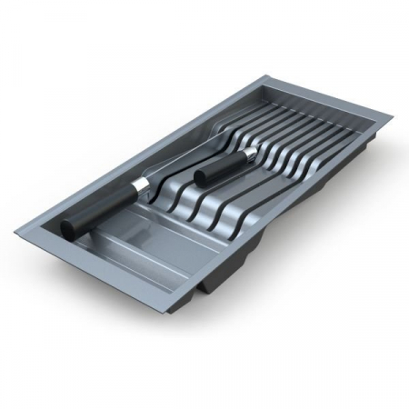 Suporturi organizare tacâmuri și ustensile - Suport cutite modular, gri antracit, 480 x 207 mm