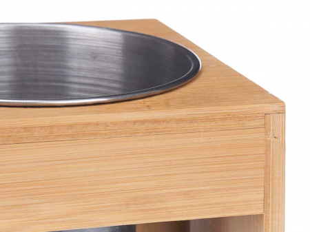 Suport din metal dublu pentru ustensile cu suport din bambus [1]