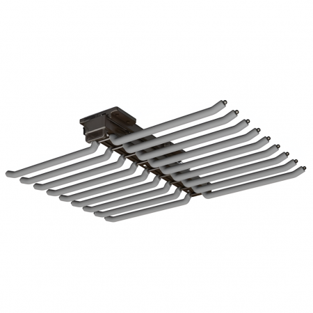 Suporturi haine - Suport dublu pantaloni, extractibil, pentru corp de 700 mm, finisaj gri grafit