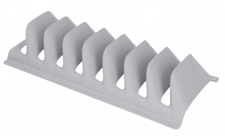 Scurgatoare pentru vase si ustensile - Suport farfurii uscare rapida, gri, 13x30x6 cm