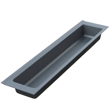 Suporturi organizare tacamuri si ustensile - Suport modular organizare tacamuri, cu un compartiment, antracit, 107x480 mm