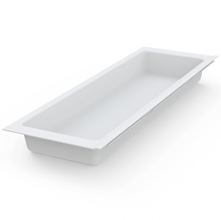 Suport modular organizare tacamuri, cu un compartiment, alb, 157x480 mm [1]