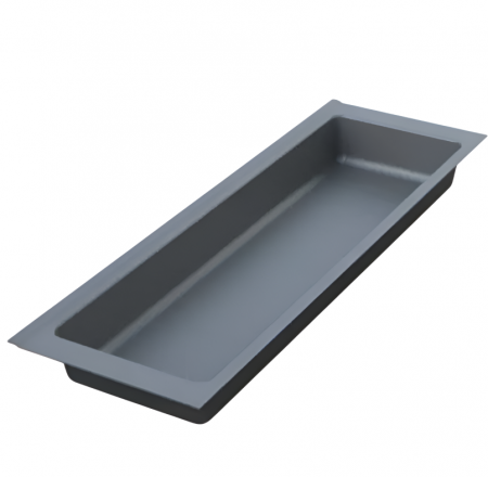 Suporturi organizare tacamuri si ustensile - Suport modular organizare tacamuri, cu un compartiment, antracit, 157x480 mm