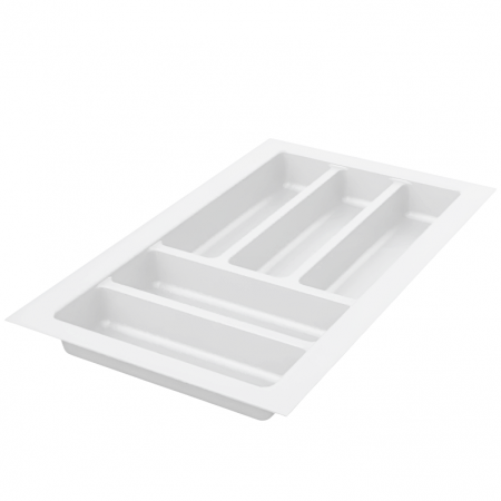 Suporturi organizare tacamuri si ustensile - Suport modular organizare tacamuri, modul central, alb, 292x480 mm