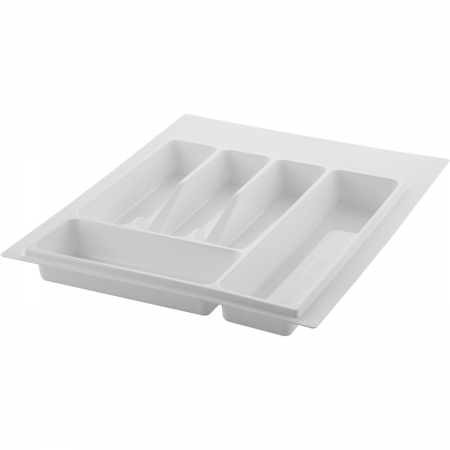 Organizatoare sertare - Suport organizare tacamuri, alb, pentru latime exterioara corp 450 mm, montabil in sertar de bucatarie