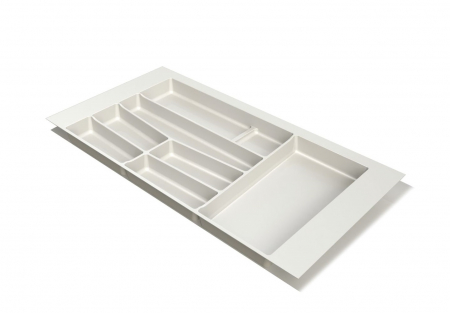 Suport organizare tacamuri, alb, pentru latime exterioara corp 1000 mm, montabil in sertar de bucatarie [0]