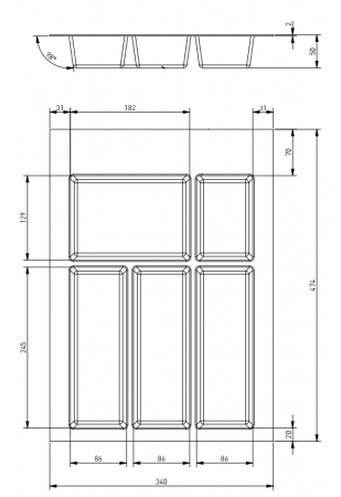 Suport organizare tacamuri Axispace, alb, pentru latime exterioara corp 400 mm, montabil in sertar de bucatarie [1]