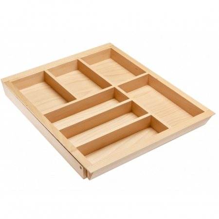 CASA SI GRADINA - Suport organizare tacamuri Customi, extensibil 600-1000 mm, pentru latime exterioara corp 450 mm, fag