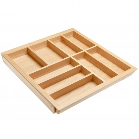 Suport organizare tacamuri Customi, extensibil 600-1000 mm, pentru latime exterioara corp 500 mm, fag Organizatoare sertare - Suport organizare tacamuri Customi, extensibil 600-1000 mm, pentru latime exterioara corp 500 mm, fag