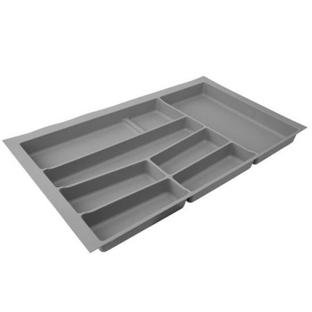 CASA SI GRADINA - Suport organizare tacamuri, gri deschis, pentru latime exterioara corp 900 mm, montabil in sertar de bucatarie