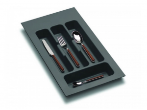Organizatoare sertare - Suport organizare tacamuri, gri orion, pentru latime exterioara corp 300 mm, montabil in sertar de bucatarie