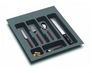Organizatoare sertare - Suport organizare tacamuri, gri orion, pentru latime exterioara corp 450 mm, montabil in sertar de bucatarie