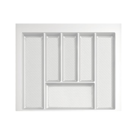 Organizatoare sertare - Suport organizare tacamuri Max, alb, pentru latime exterioara corp 600 mm, montabil in sertar de bucatarie, 490x550 mm