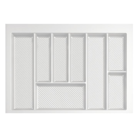 Organizatoare sertare - Suport organizare tacamuri Max, alb, pentru latime exterioara corp 700 mm, montabil in sertar de bucatarie, 490x650 mm