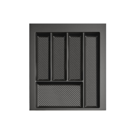 Suporturi organizare tacamuri si ustensile - Suport organizare tacamuri Max, gri grafit, pentru latime exterioara corp 450 mm, montabil in sertar de bucatarie, 490x400 mm