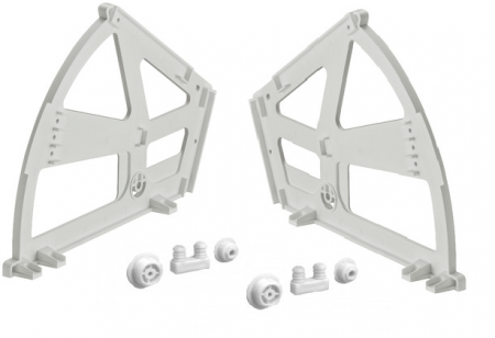 Suport pantofi cu doua spatii, alb mat, 295x198 mm [6]