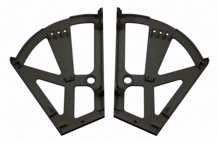 Rafturi pantofi - Suport pantofi cu doua spatii, negru mat, 295x198 mm